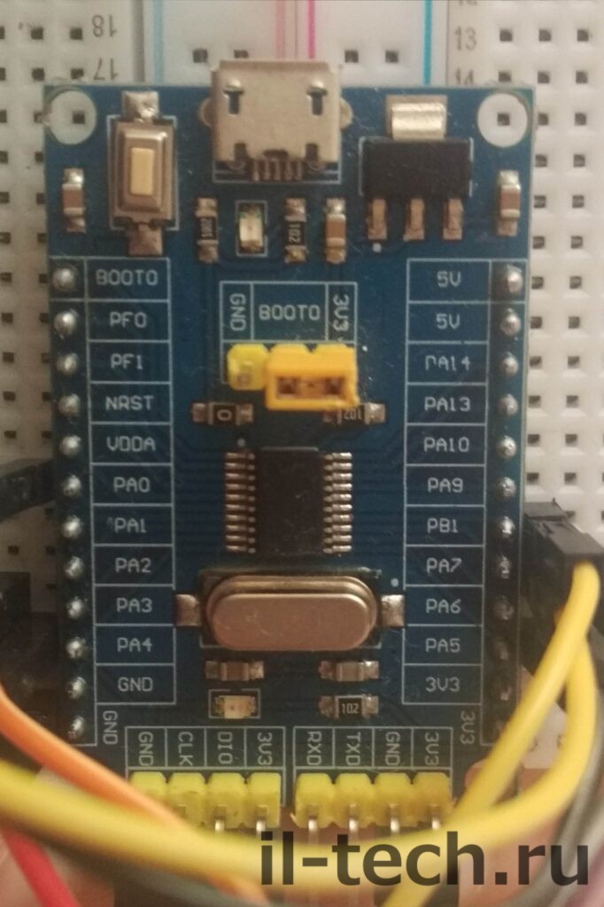 Фото китайской платы STM32F030f4p6